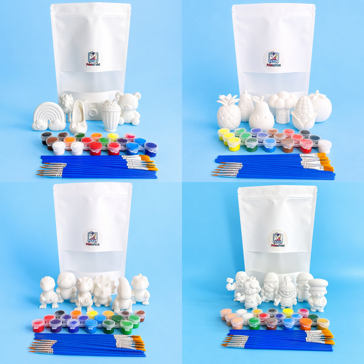 Big Party Theme Paint Party Kit – 24 DIY 3D Printed Miniatures with Paint