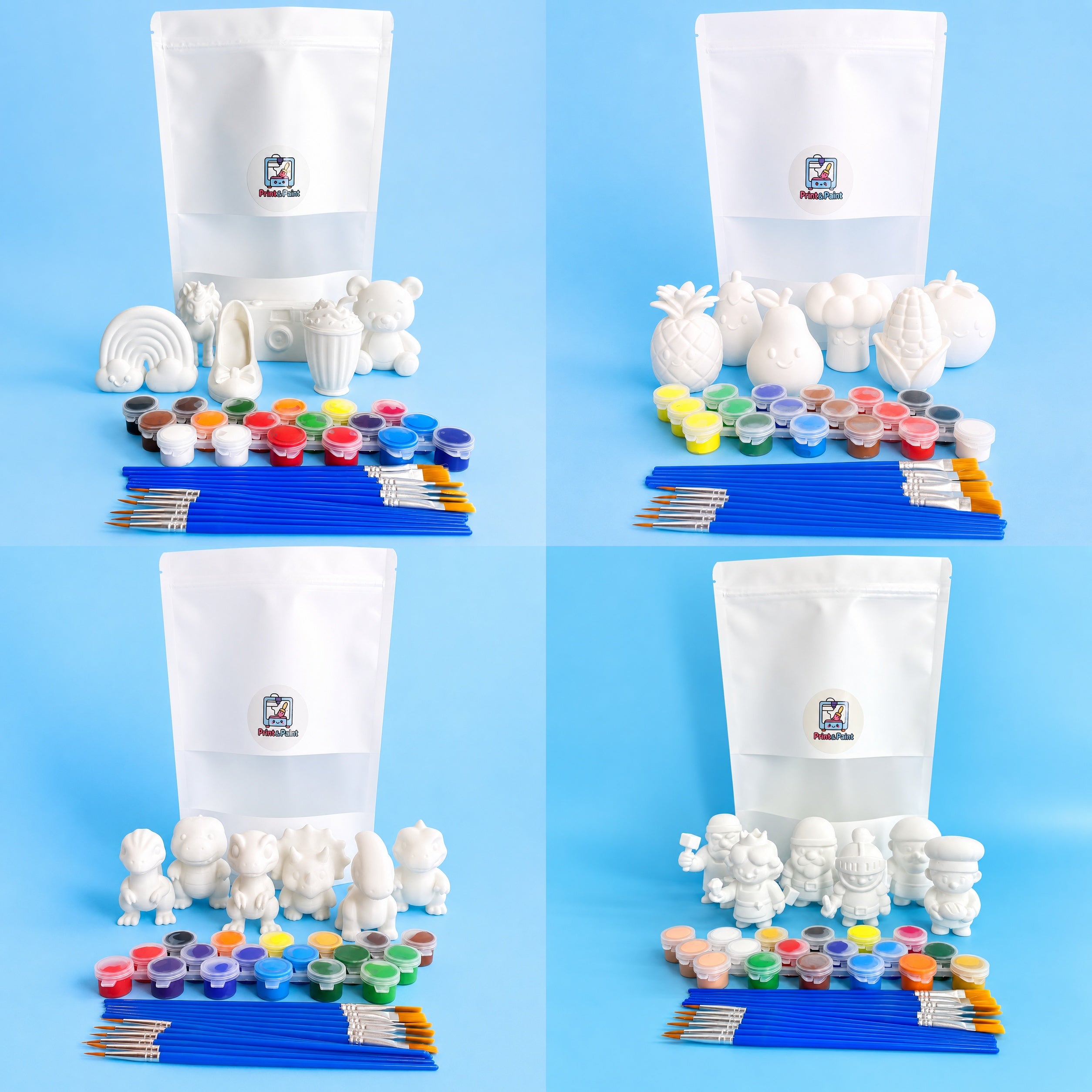 Big Party Theme Paint Party Kit – 24 DIY 3D Printed Miniatures with Paint