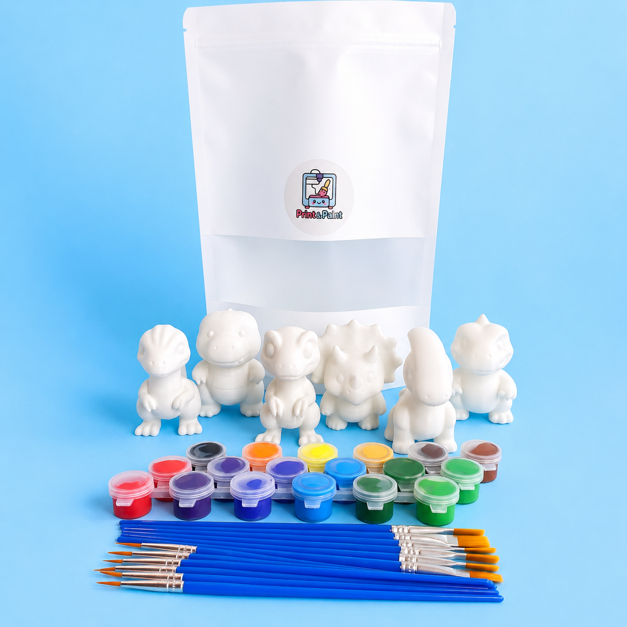 Big Party Theme Paint Party Kit – 24 DIY 3D Printed Miniatures with Paint