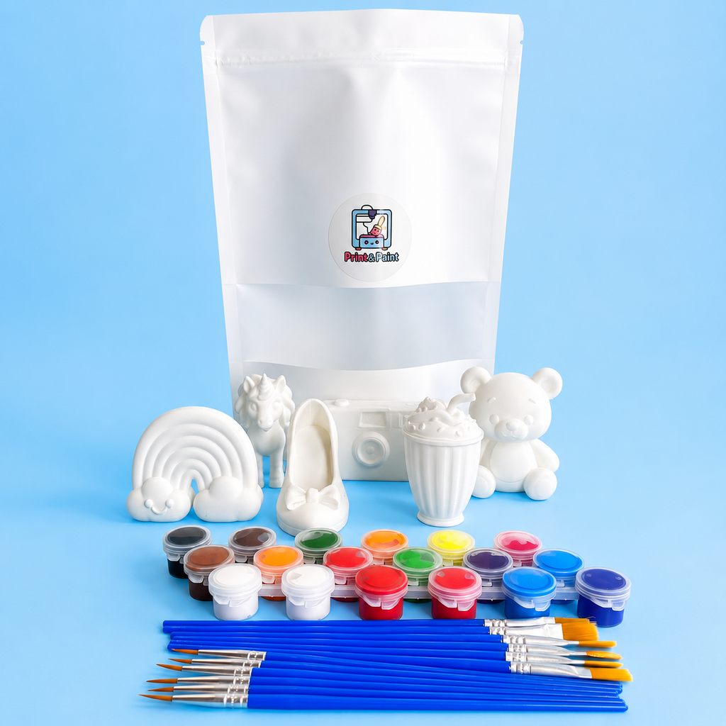 Big Party Theme Paint Party Kit – 24 DIY 3D Printed Miniatures with Paint