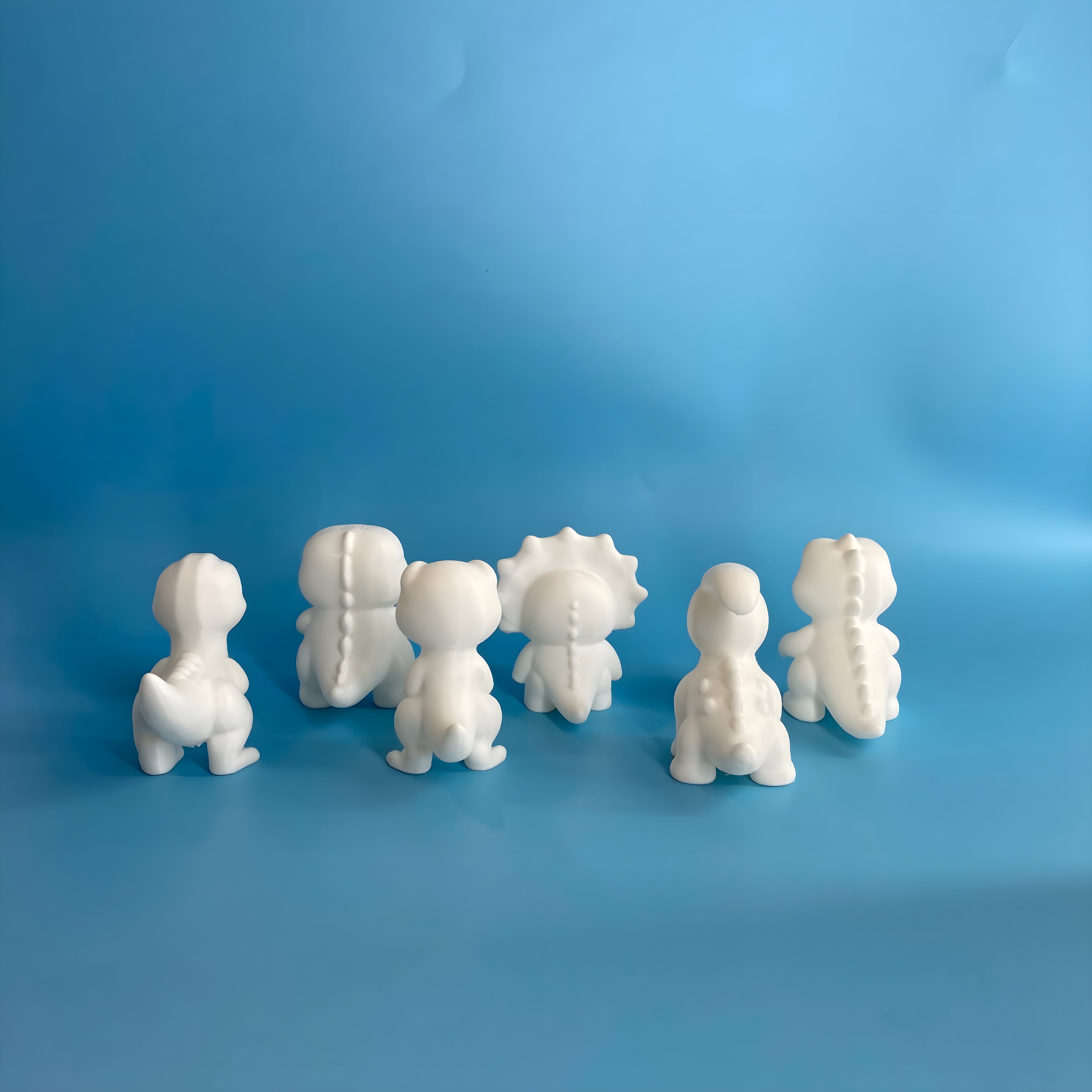 Dino Theme Paint Party Kit – 6 DIY 3D Printed Miniatures with Paint