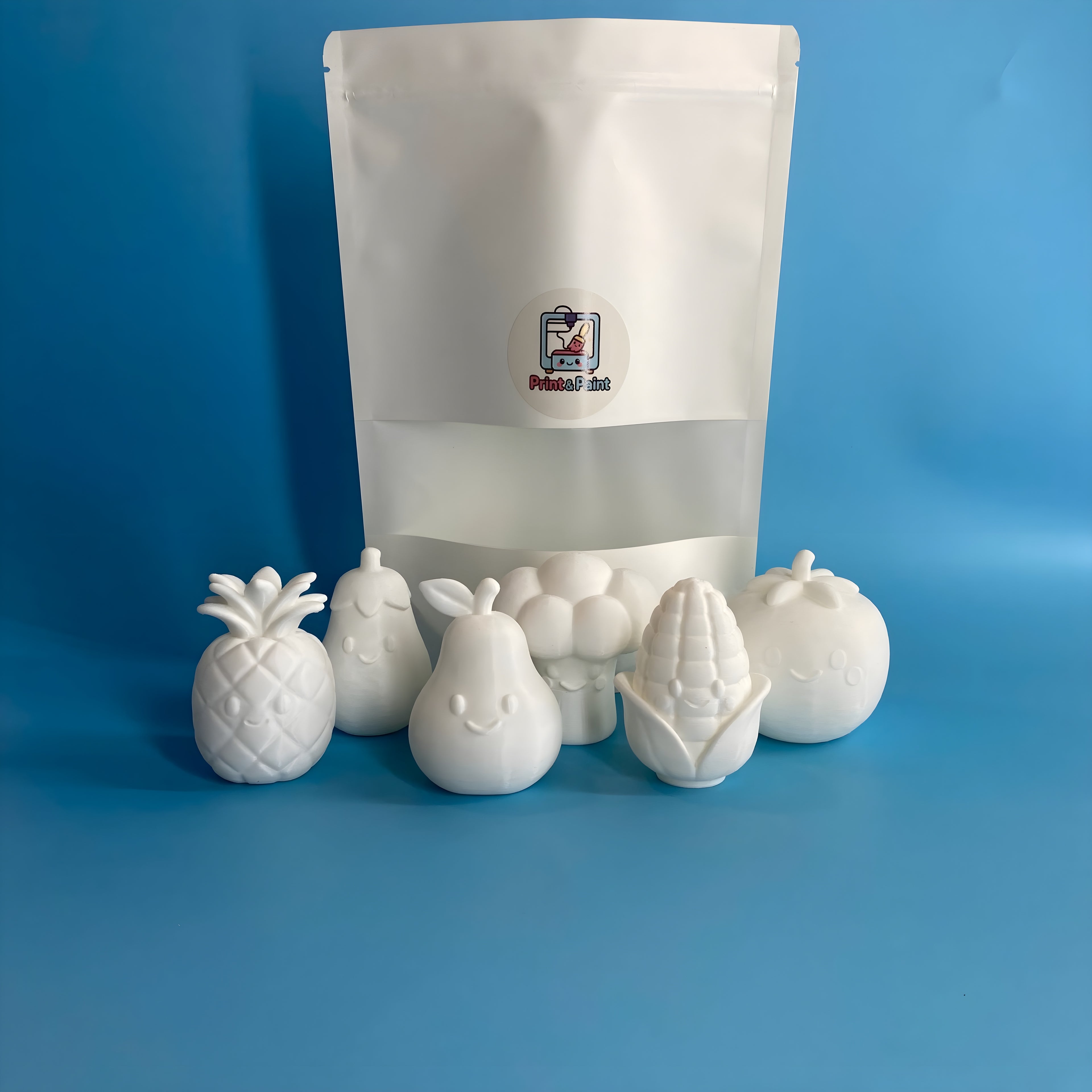 Garden Theme Party Paint Kit – 6 DIY 3D Printed Miniatures with Paint