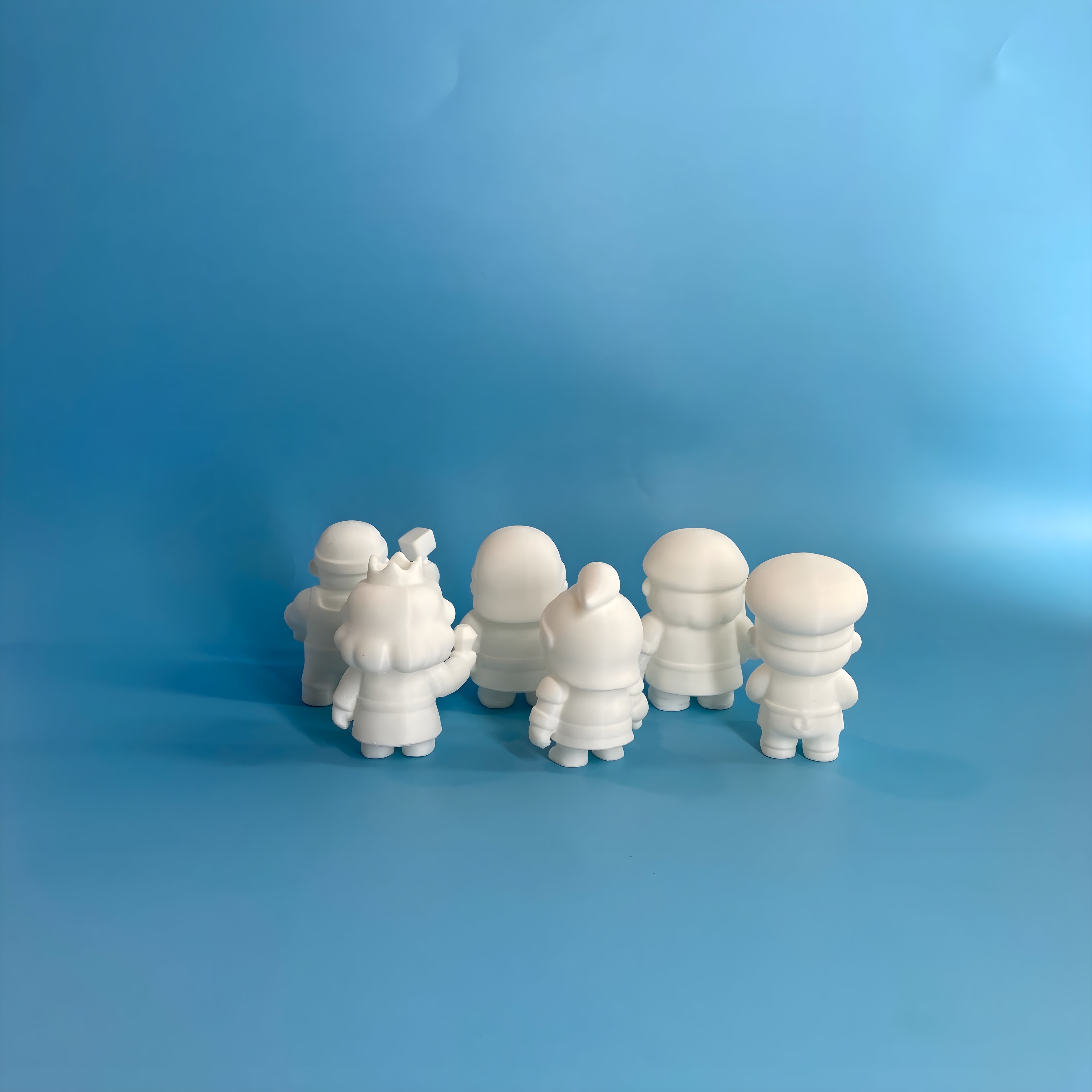 Village Theme Paint Party Kit – 6 DIY 3D Printed Miniatures with Paint