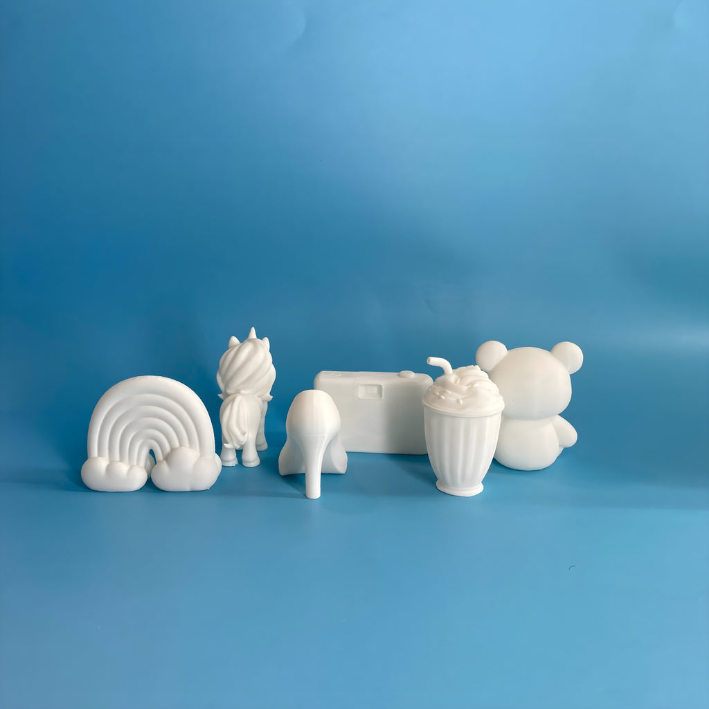 Chic Theme Paint Party Kit – 6 DIY 3D Printed Miniatures with Paint
