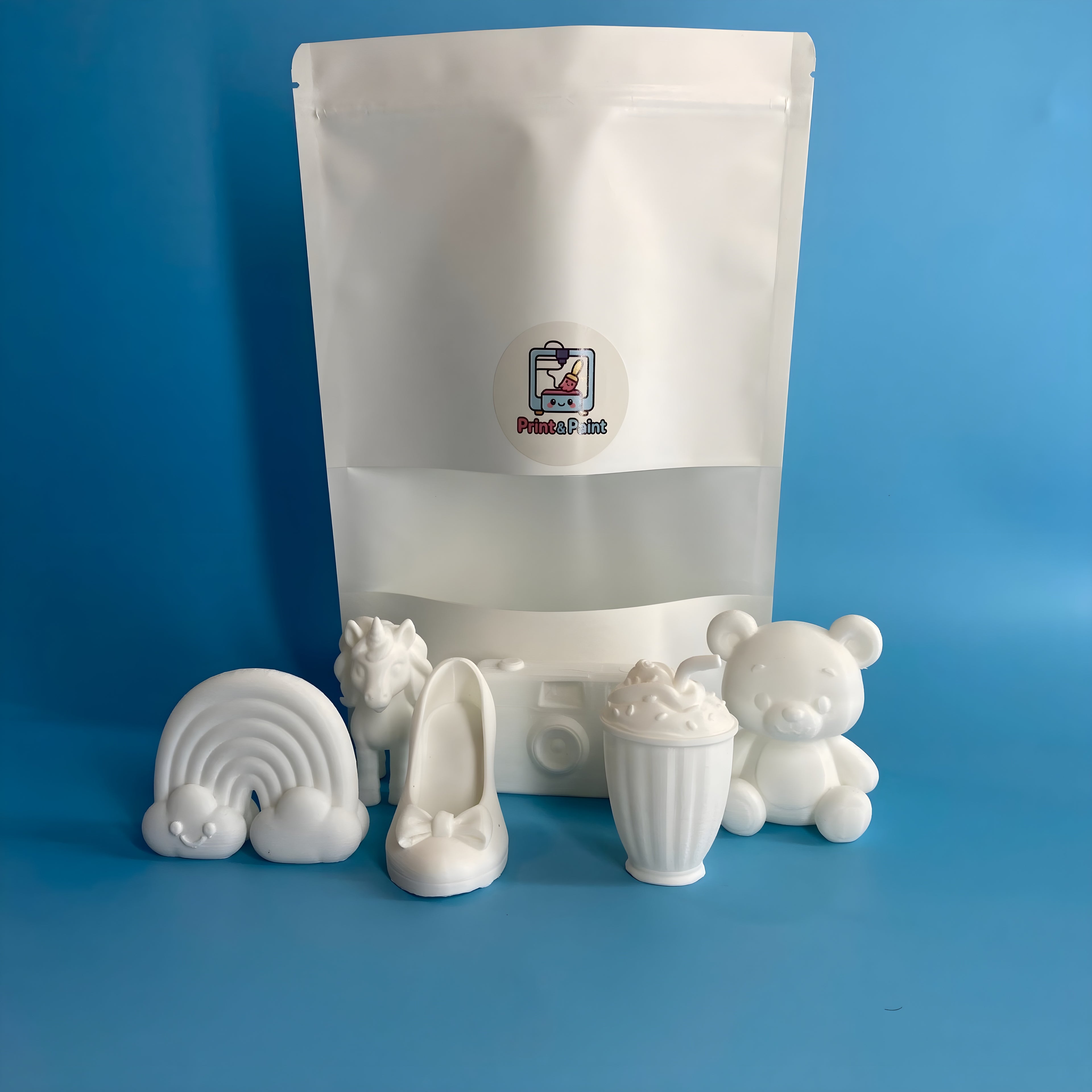 Chic Theme Paint Party Kit – 6 DIY 3D Printed Miniatures with Paint